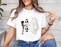 Comfort Colors® Baymax and Hiro Hamada Fist Bump Ba La La La La Shirt, Disney Big Hero 6 Matching Tee, Magic Kingdom Family