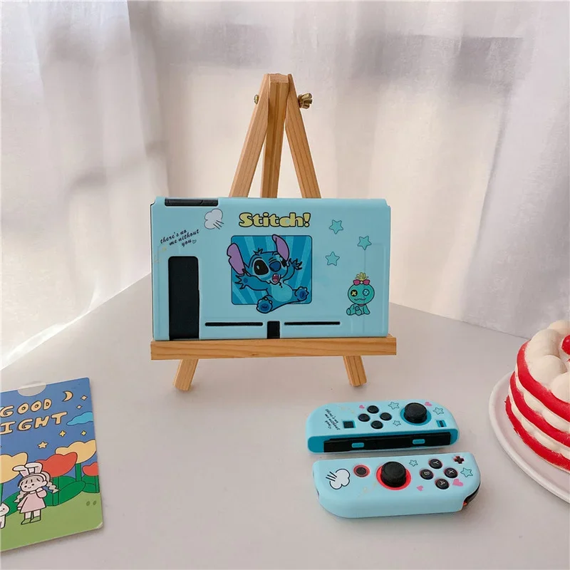 Disney Stitch Nintendo Switch Shell Split Game Console Cartoon Animation Tpu Protective Soft Cover NS Storage Color Box Cute