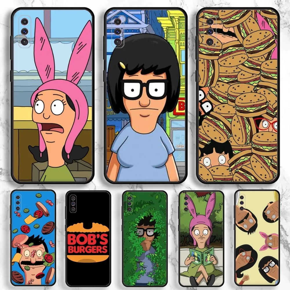 B-Bobs B-Burgers Cartoon Phone Case For Samsung Galaxy A13,A21s,A22,A31,A32,A52,A53,A71,A80,A91 Soft Black Phone Cover