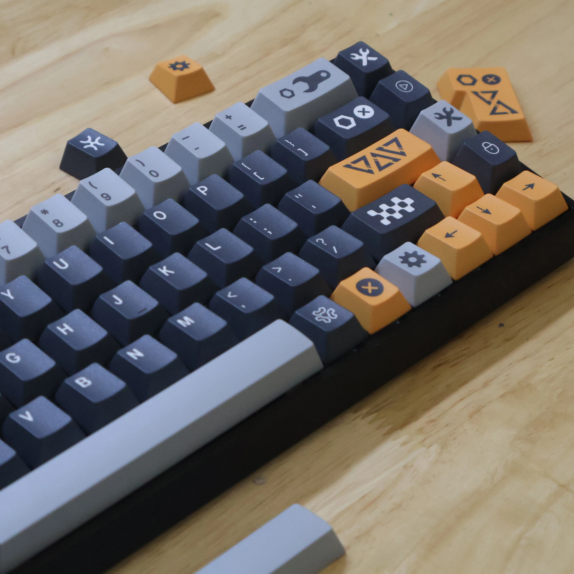 Industrial theme keycap 143 keys PBT original five-sided sublimation custom keyboard cap