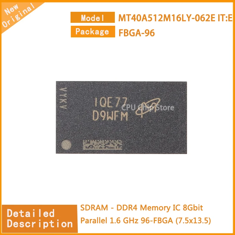 

5 шт./партия, новые оригинальные фонарики: E MT40A512M16LY SDRAM-DDR4, память IC 8Gbit, параллельная 1,6 ГГц 96-FBGA (7,5x13,5)