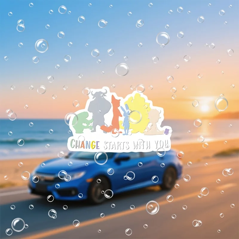 Change Starts With You Vinyl Sticker, Waterproof Decal for Car, Motorcycle, Helmet, Laptop & Daily Decor