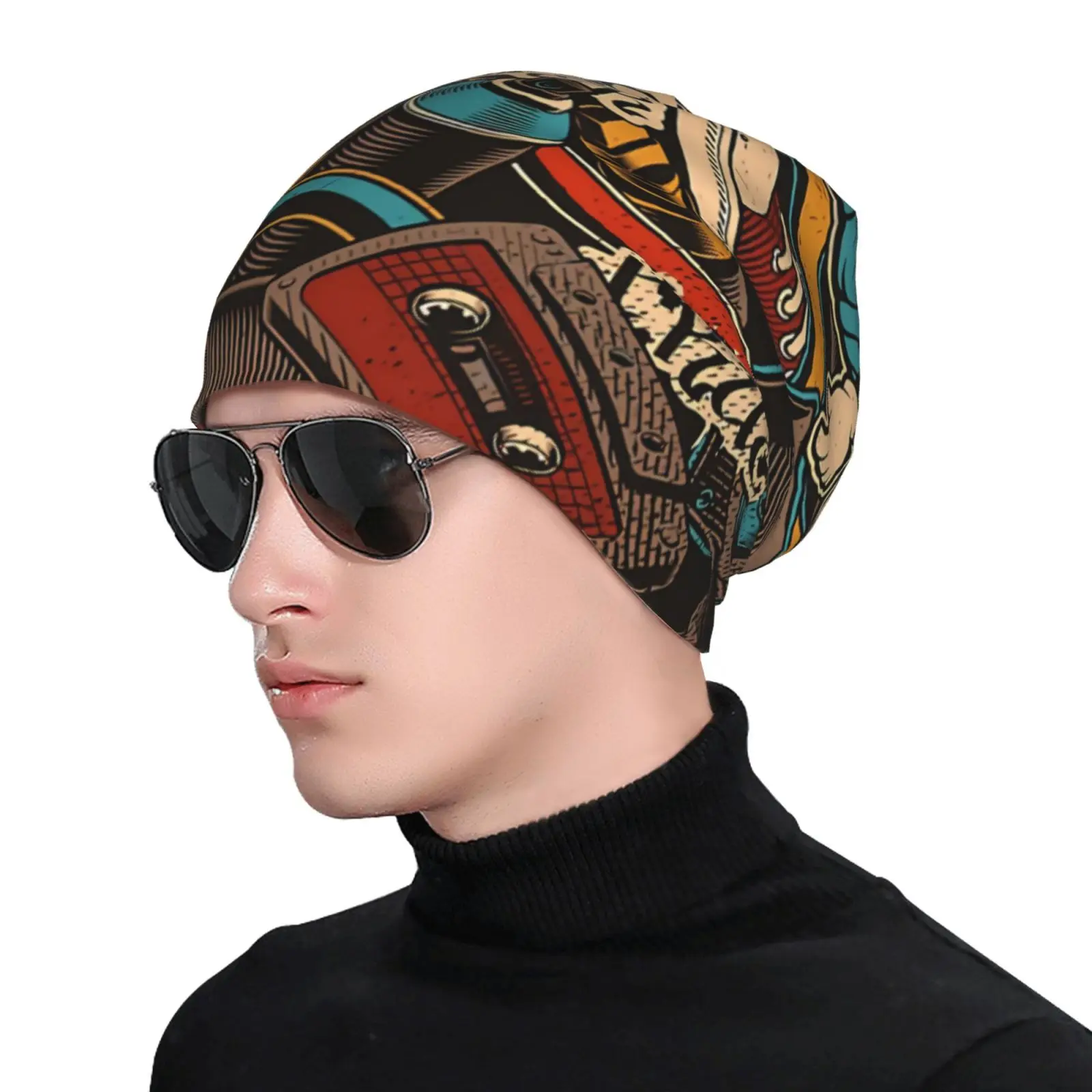 Skullies Beanies Caps Urban Pattern Pop Thin Hat Autumn Spring Bonnet Hats Men Women\'s Street Ski Cap