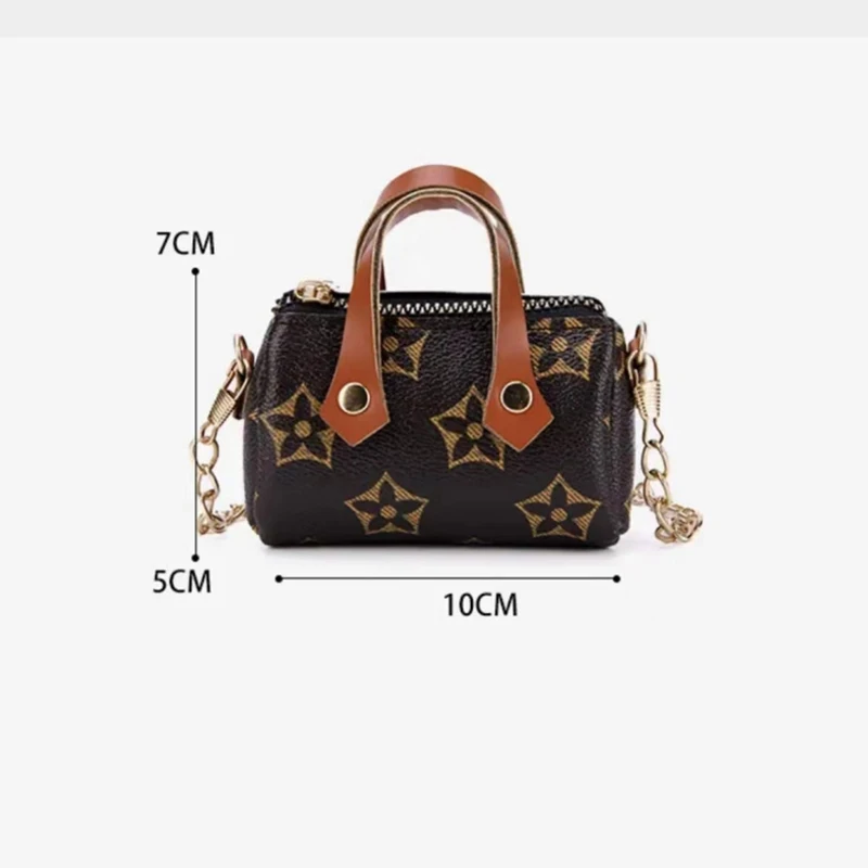 حقيبة كتف صغيرة مطبوعة على شكل وسادة حقيبة سماعة أذن محفظة للعملات المعدنية يمكن أن تحمل سماعات الأذن وأحمر الشفاه والعملات المعدنية السائبة والأشياء الصغيرة #3