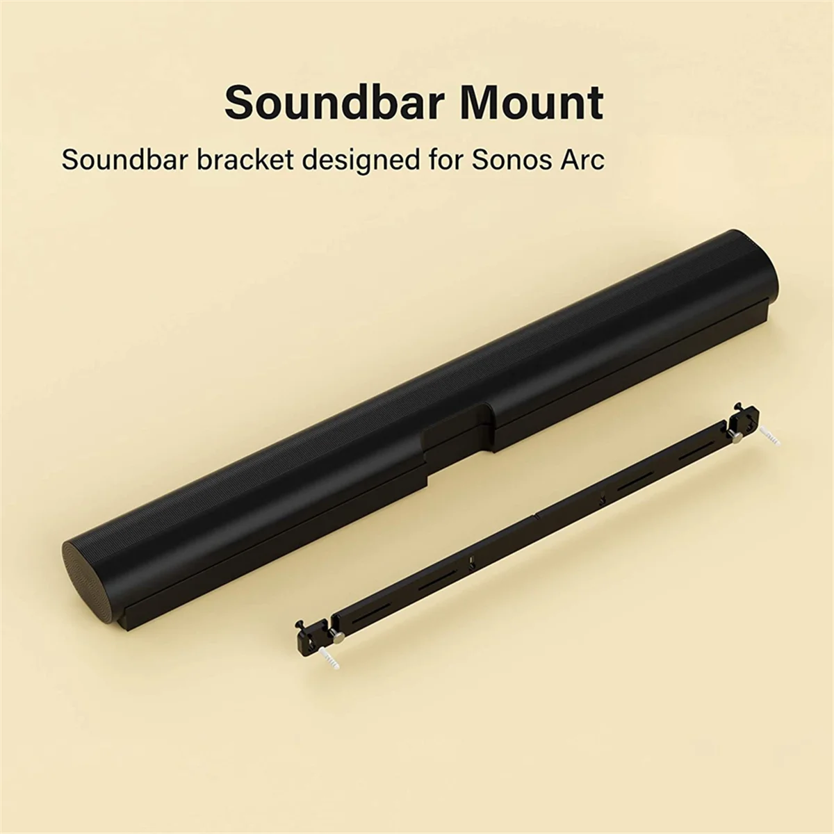 حامل مكبر صوت SONOS Arc-Soundbar ، قوس مثبت على الحائط للقوس ، شريط أكريليك سميك ، قطعة واحدة
