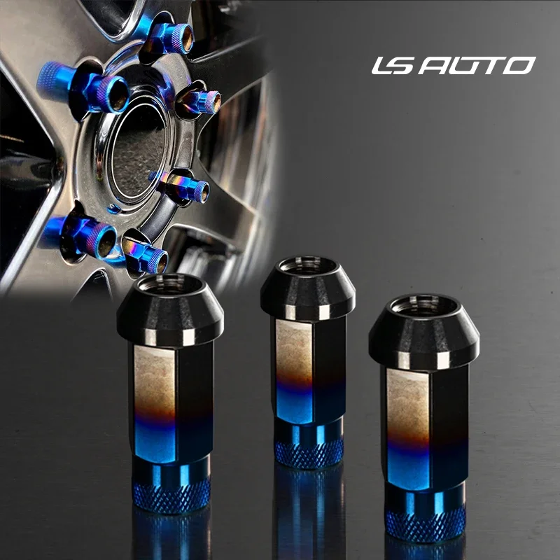 LS AUTO Titanium Alloy Burnt Wheel Nuts Wheel Titanium Lug Nuts M12x1.5/M12x1.25 Titanium Torx nut