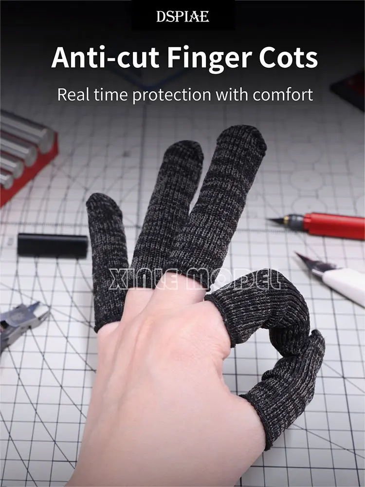 

DSPIAE CF-01 Cutting Protective Gloves, Finger Protection Wear-resistant, Highly Elastic, Non-slip Safety Work Gloves
