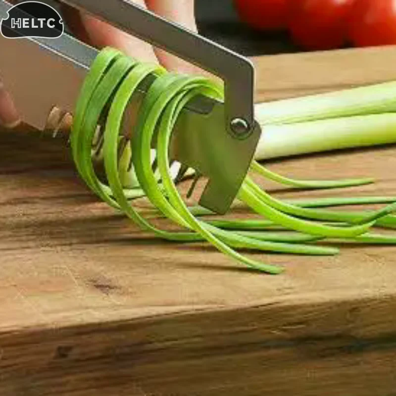 Functional Stainless Steel Peeler with 3-in-1 Capability & Wooden Handle for Scallion Prep