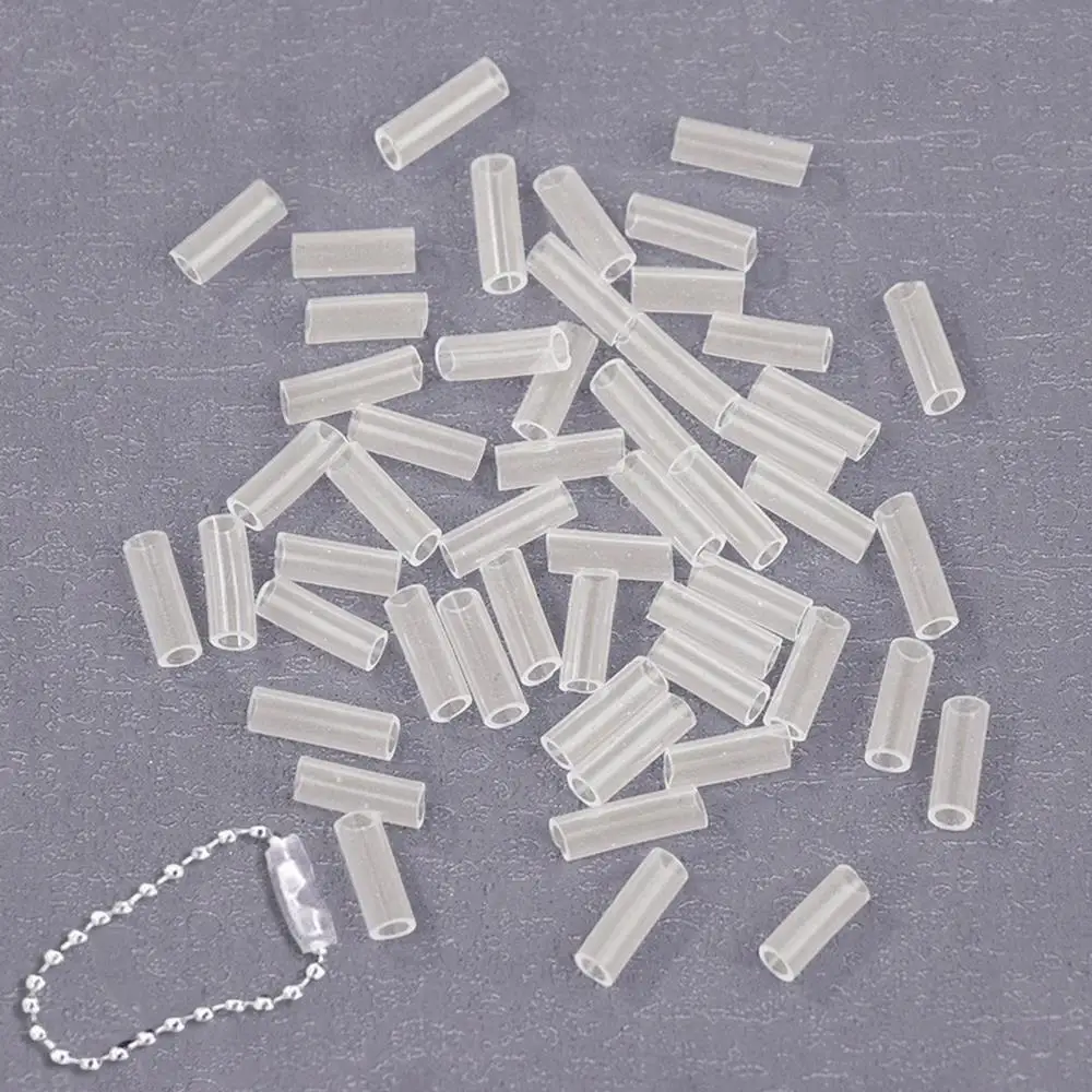 

50Pcs Bead Chain Anti-lost Cover Pendant Acrylic Card Chain Falling Off Key Ring Protective Cover To Prevent Falling Bead Chain