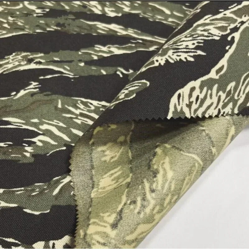 

Black Green Tiger Camouflage 1000D Polyester Oxford Cloth High-Strength Waterproof Bag Tactical Vest DIY 1.5M Width
