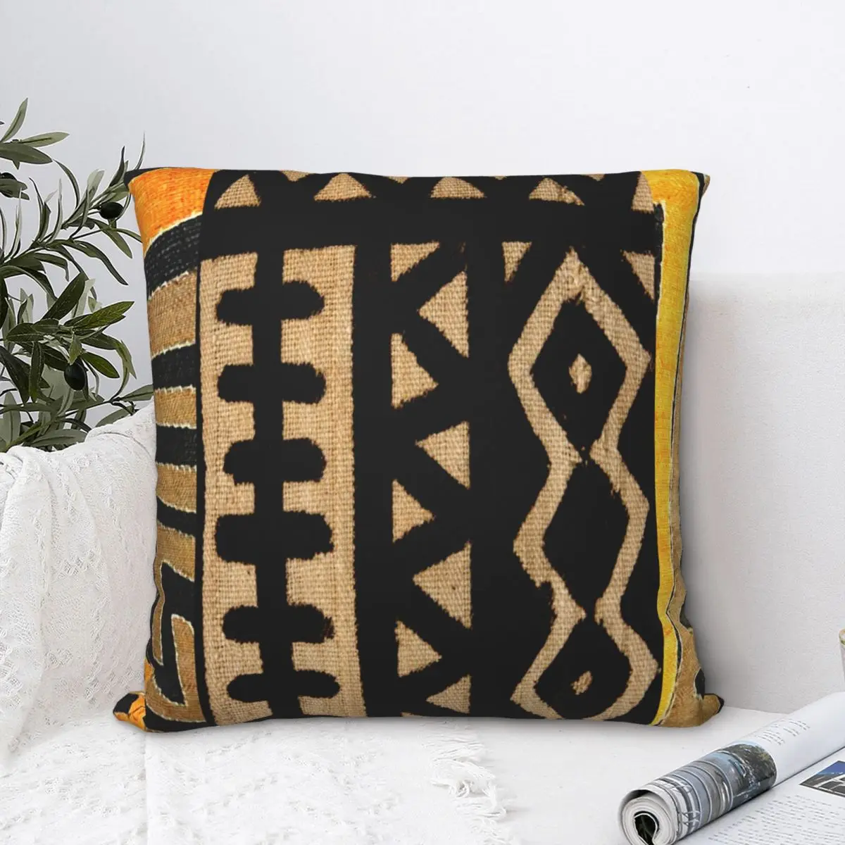 Contemporary African Mud Cloth Pillowcase Printing Fabric Cushion Cover Decor Ancient Throw Pillow Case Cover Bed Square 45*45cm