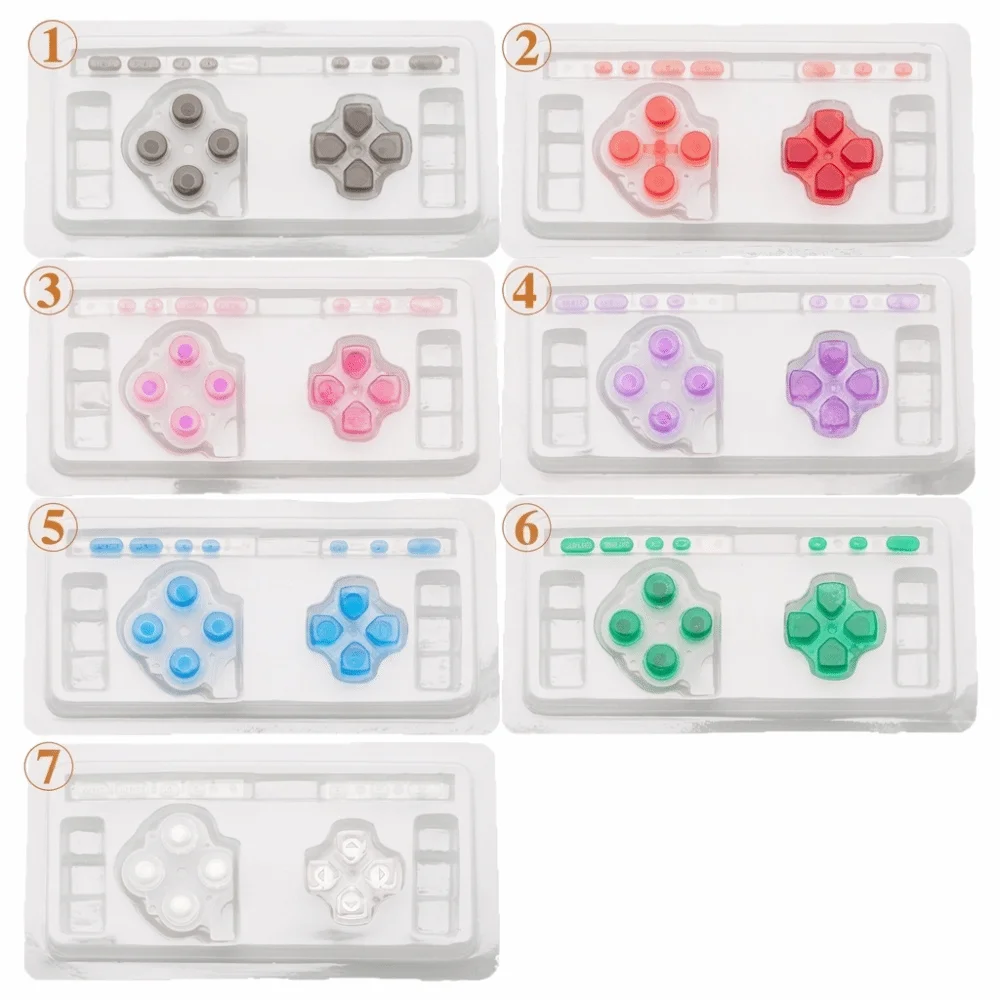 1Set Button Replacement Kit LR Buttons D PAD Volume Key Game Console Buttons High Quality ABXY Select Start Home for PSP3000