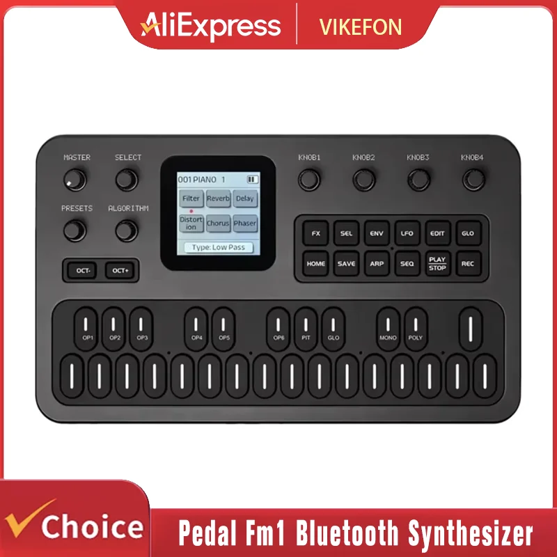 M-VAVE FM-1 Synthesizer Portable Handheld Sound Source 128 Presets Built-in Speaker Battery Powered