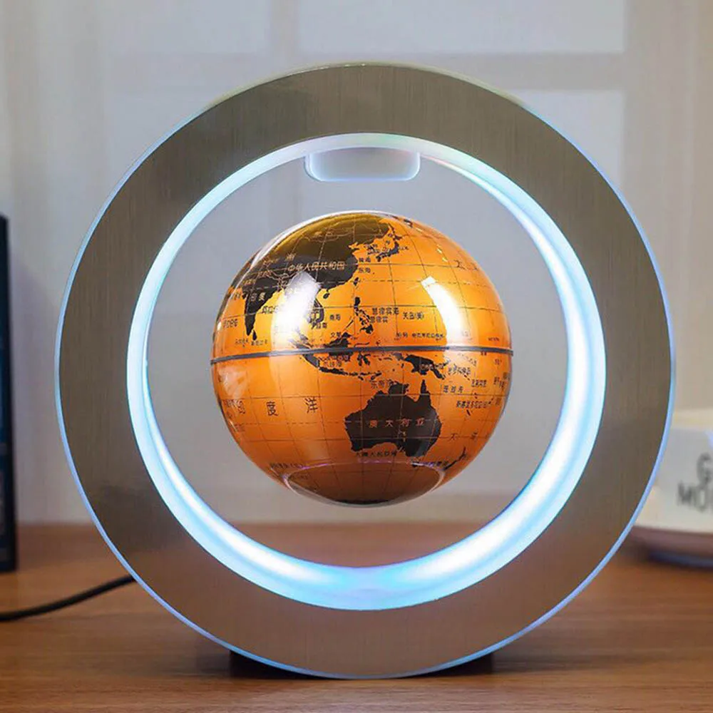 Levitating Lamp Magnetic Levitation Globe Led Rotating Globe Lights Bedside Lights Home Novelty Floating Lamp Learning Ornament