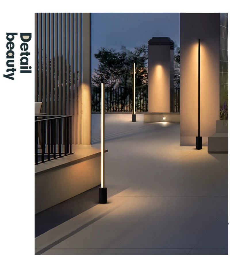 New Arrival Modern Outdoor LED Long Lawn Light Waterproof IP65 110V 220V LED Street Lamp For Villa Garden Park Landscape Adorn view 5