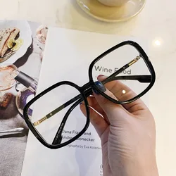 Fashion Trendy Eye Glasses Square Shape Blue Light Blocking Glasses Frame Women Hot Selling Decorative Glass