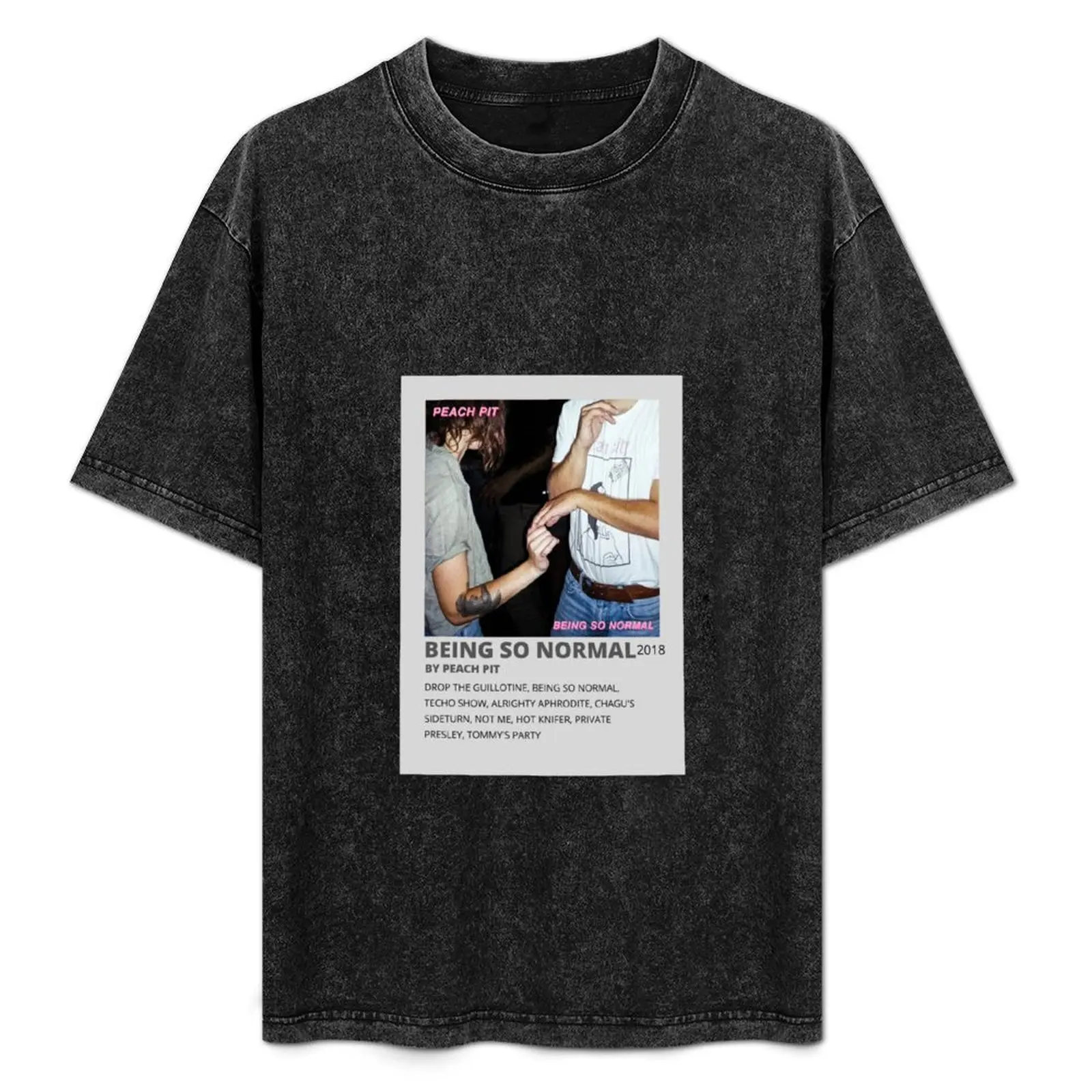 

Peach Pit Minimalist Album Poster T-Shirt sweat hippie clothes plus sizes t shirt men 100℅ cotton