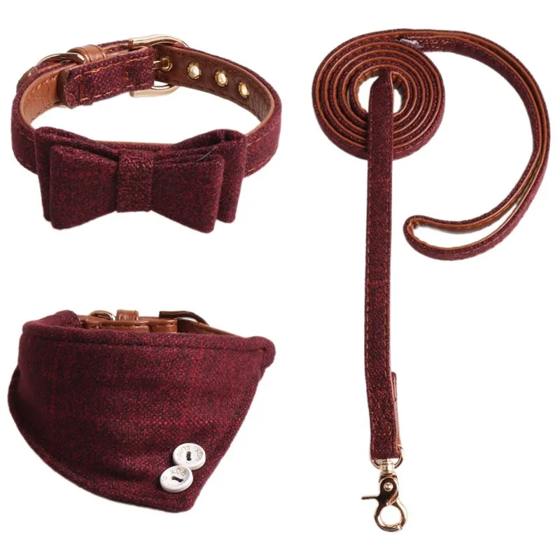 3-Piece Wool Collar Set for Pet, Dog and Cat Collar