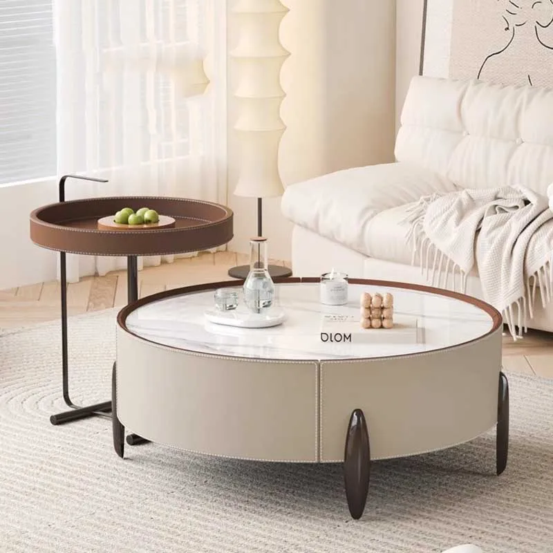 Modern Design Coffee Tables Luxury Round Clear Living Room Coffee Tables Center Italian Low Salontafel Voor Woonkamer Furniture