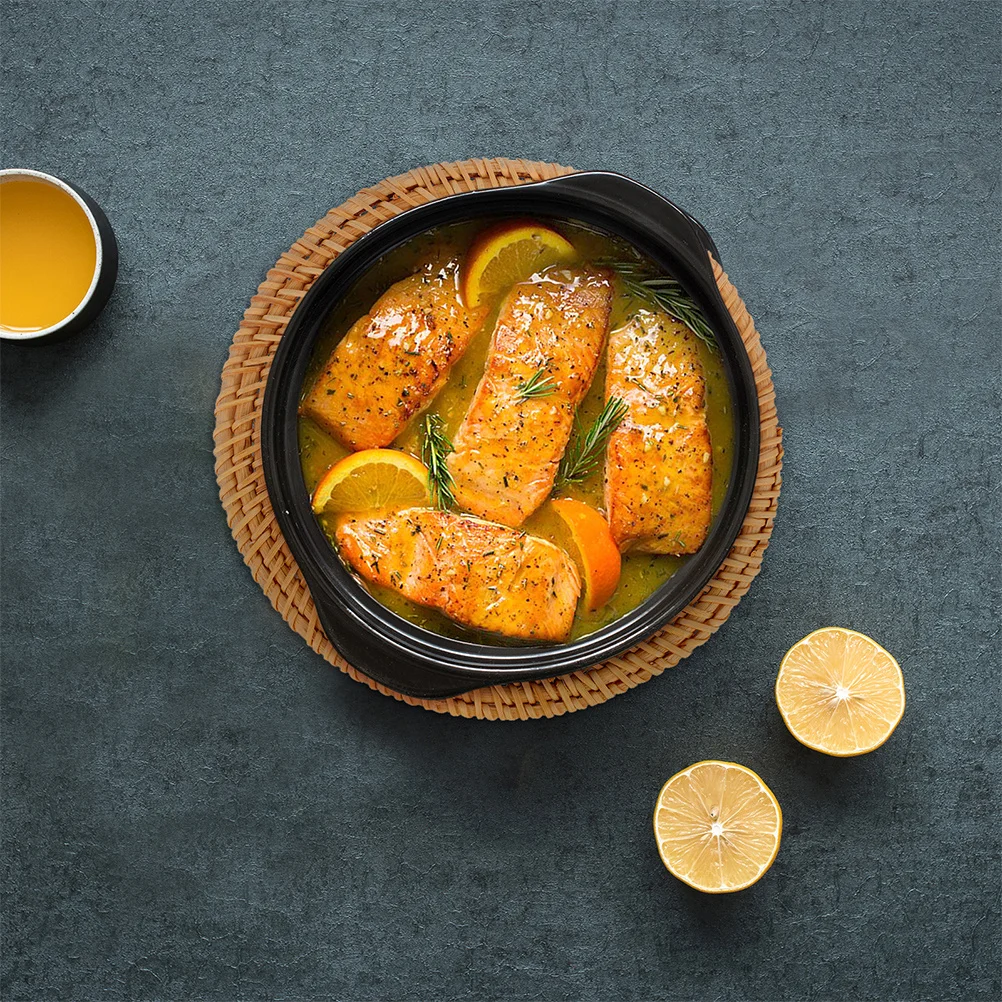 3 قطعة الروطان المنسوجة تحديد الموقع مكافحة تحرق الجدول حصيرة العزل الحراري مطعم المنزل استخدام آمن لا نتوءات المدمجة تكويم #2