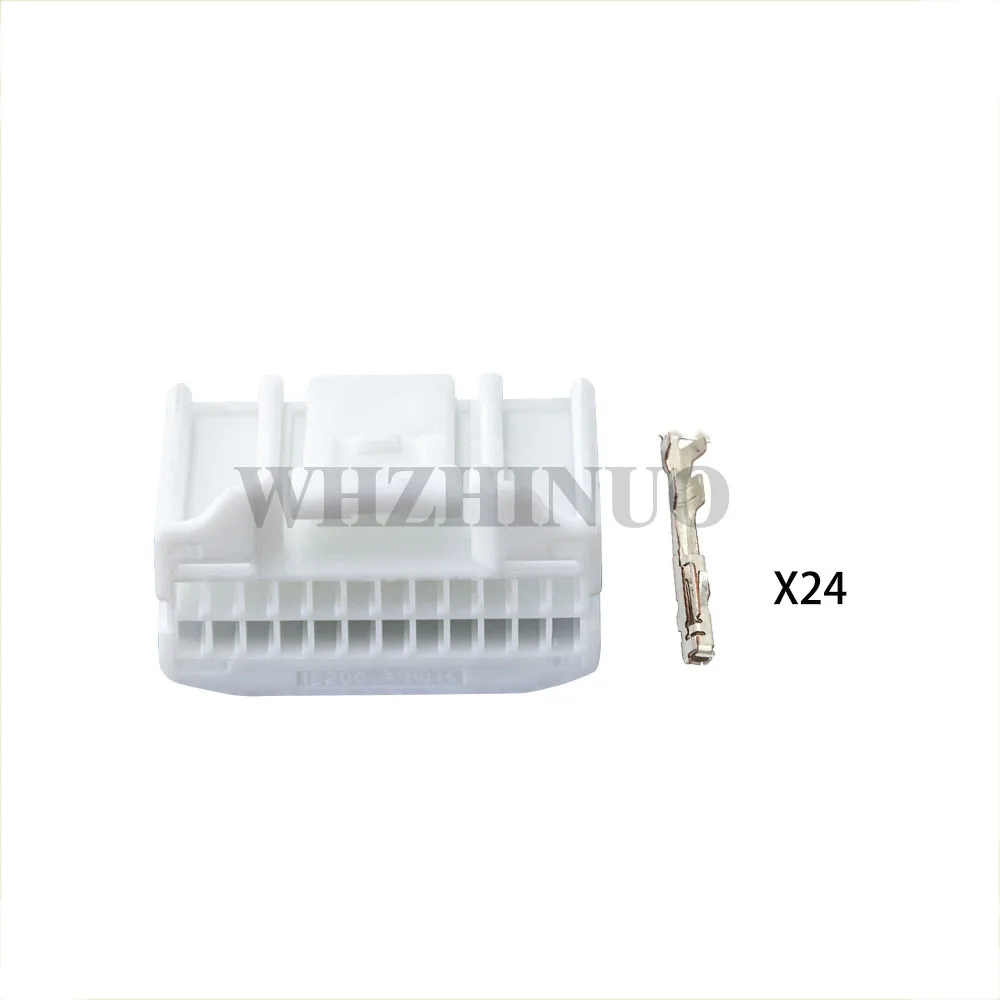 1318917-1 24 Pins Auto Accessories AC Assembly 1123343-1  Automobile Multimedia Navigation Wire Cable Socket For Nissan
