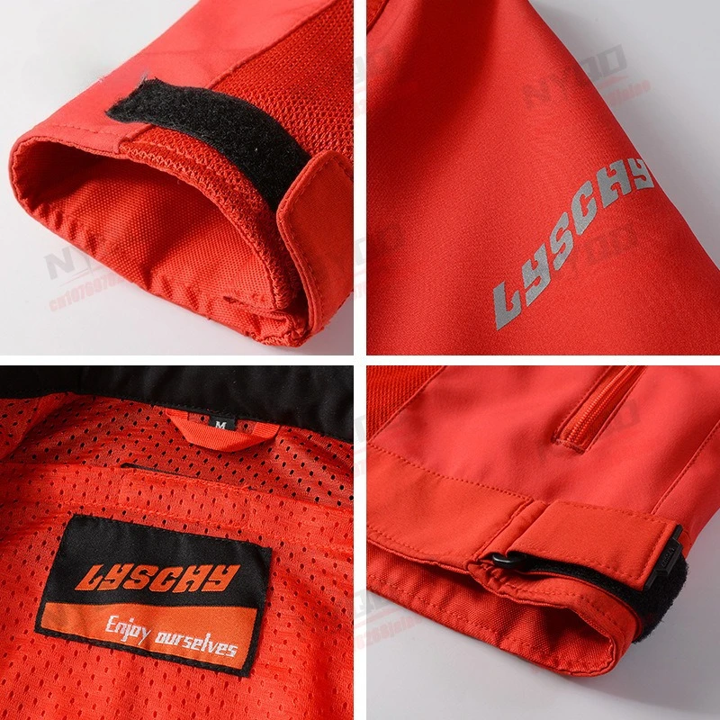 LYSCHY Motorcycle Riding Jacket Men's and Women's Spring/Summer Comfortable Breathable Rally Race Protective Cycling Clothing