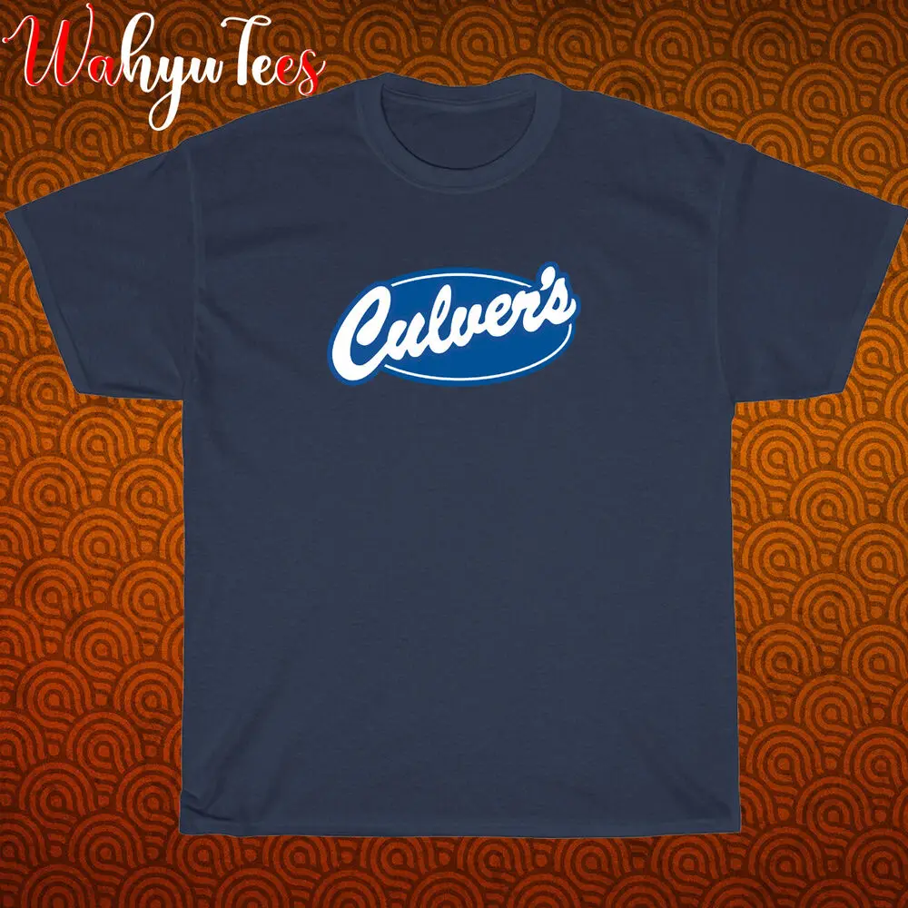 New Shirt Culver's Burger Logo Black/Navy/White T-Shirt Size S-5XL