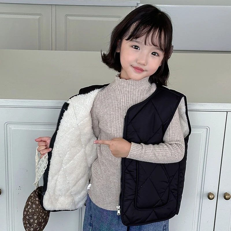 

Новинка 2025 года, детский всепогодный жилет на термостойковой флисовой подкладке для мальчиков и девочек, для малышей и молодежи