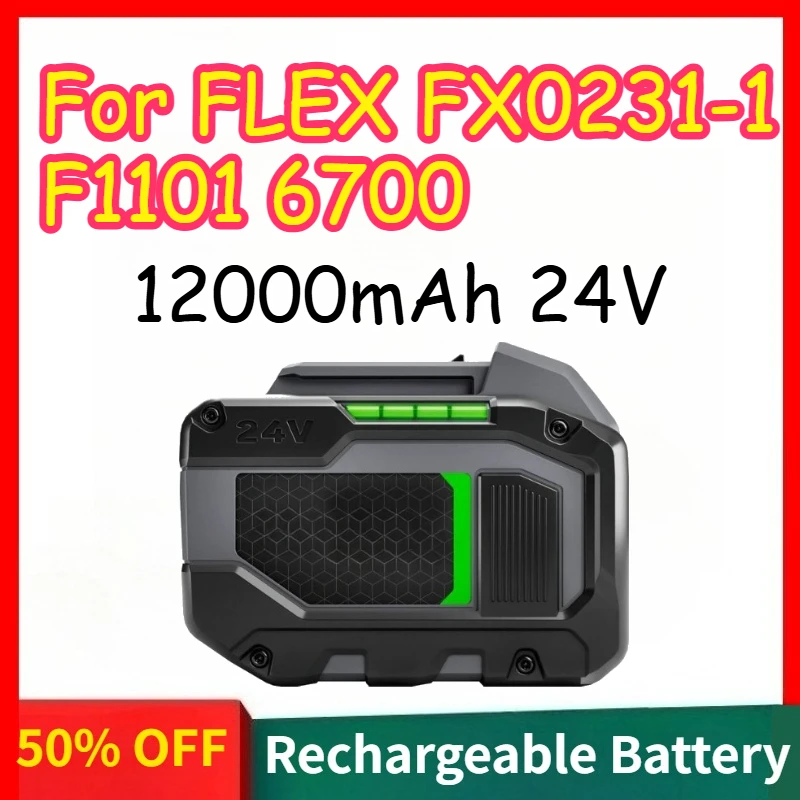 24V 12000mAh Battery for FLEX FX0231-1/F1101 6700 Electric Saw Drill Electric Tool Rechargeable Lithium Battery