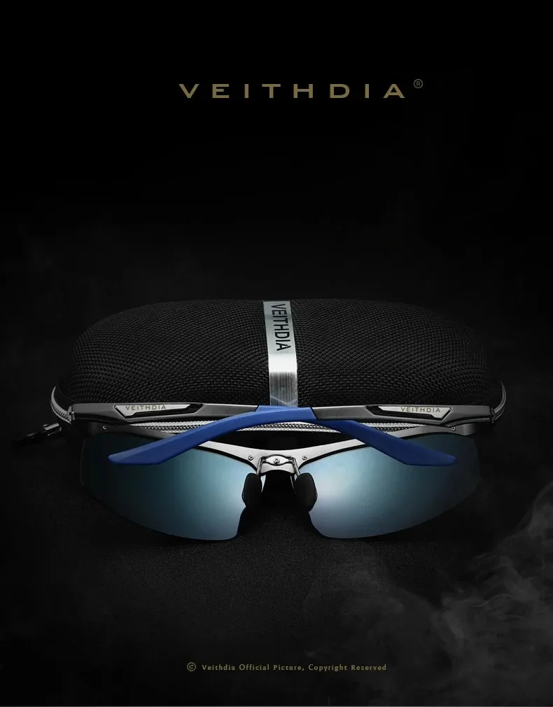 Veithdia aluminium herren sonnenbrille polarisiert uv400 linse männliche spiegel brille sport radfahren outdoor brillen zubehör 6562 – Detail 4