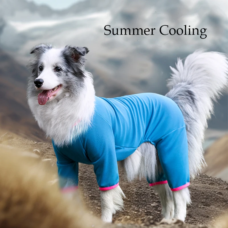 

Spring Summer quick-dry Large Dog Clothes Breathable Big Dog Cooling Jumpsuit for Husky Golden Retriever Border Collie Dobermann