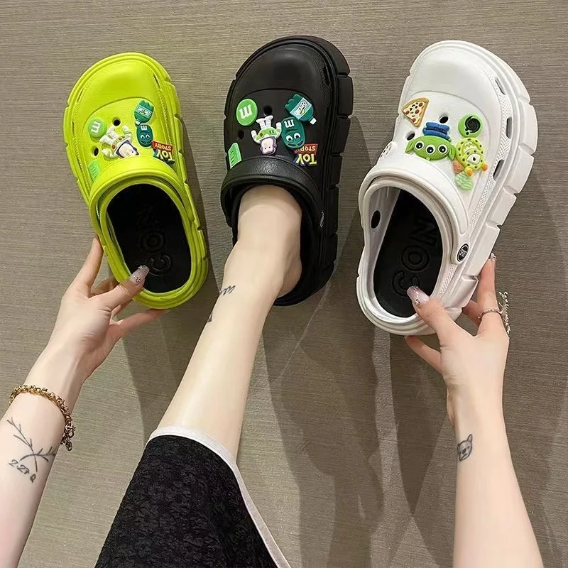 2024 Platform Sandals Summer Women Slippers 6cm Wedges Sandals Outdoor Clogs Thick Street Beach Slide Flip Flops Garden Shoes