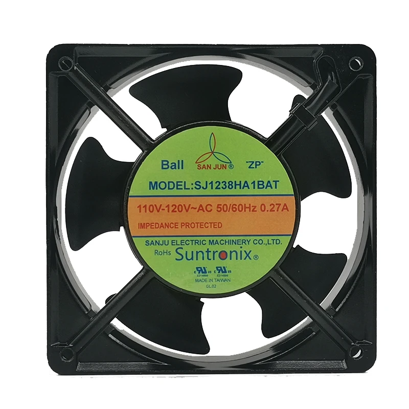 SJ1238HA1BAT 110-120V New Taiwan Sanju 120*120*38 plug-in lead type