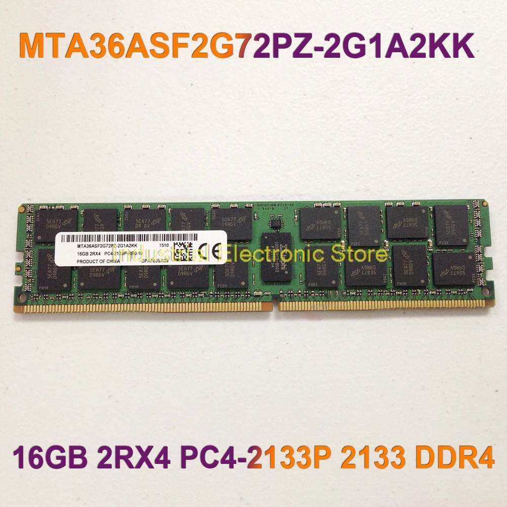 

1PCS For MT RAM 16G 16GB 2RX4 PC4-2133P 2133 DDR4 Memory MTA36ASF2G72PZ-2G1A2KK