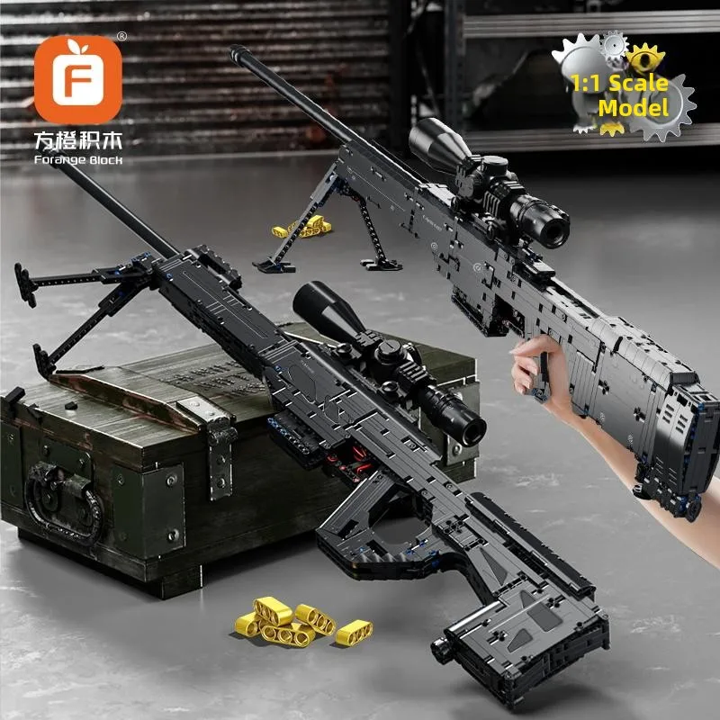

Forange Block Military AWM Sniping Toy Gun Building Blocks Boys Educational Assembly Toy Model Children Gifts