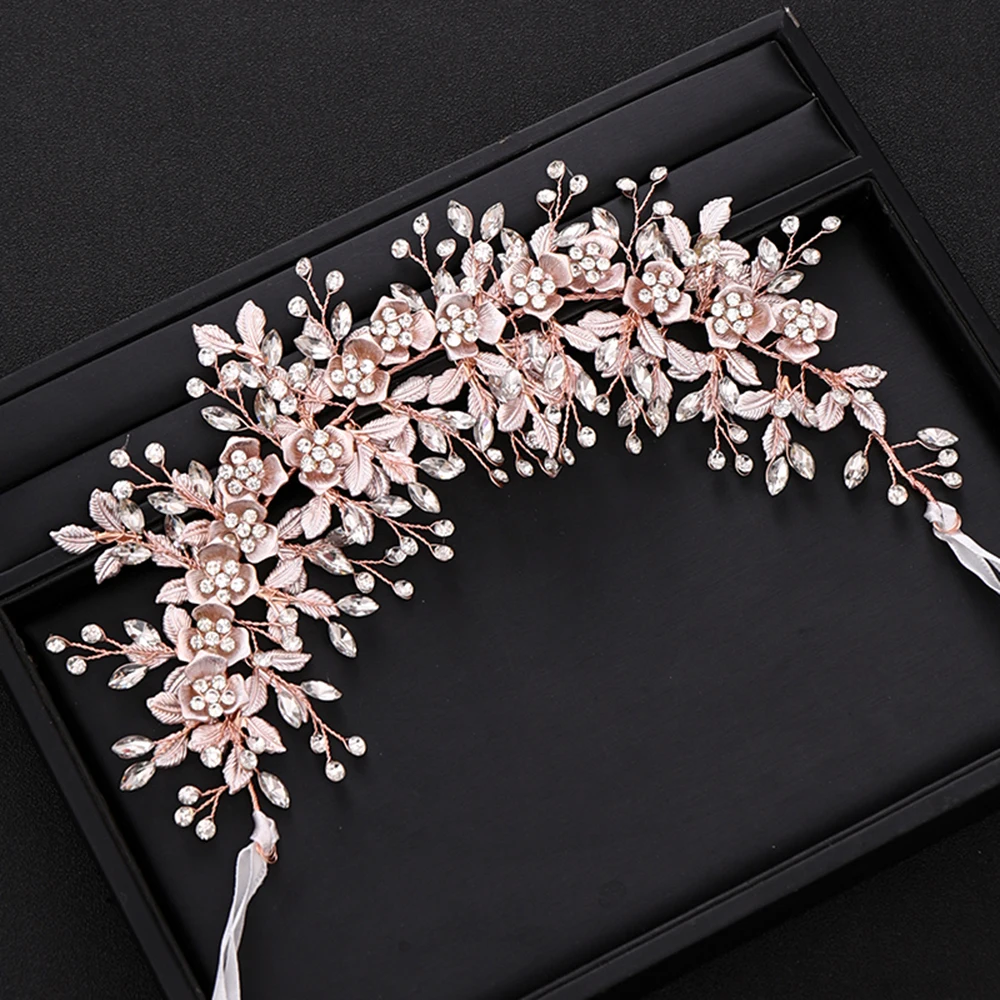 Itacazzo Bridal Accessories Exquisite Lace Up Hairband&Suitable for Women\'s Wedding, Birthday, and Party Pairs