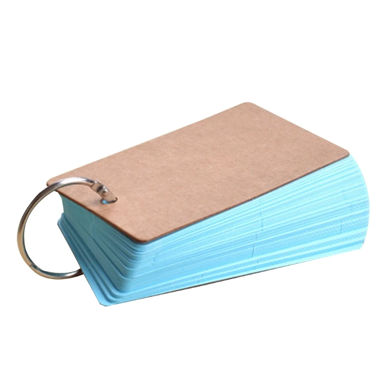 Portable Refillable Blank Study Cards Index Cards Small Flipping Cards Memo Papers for Student Memorizing Words