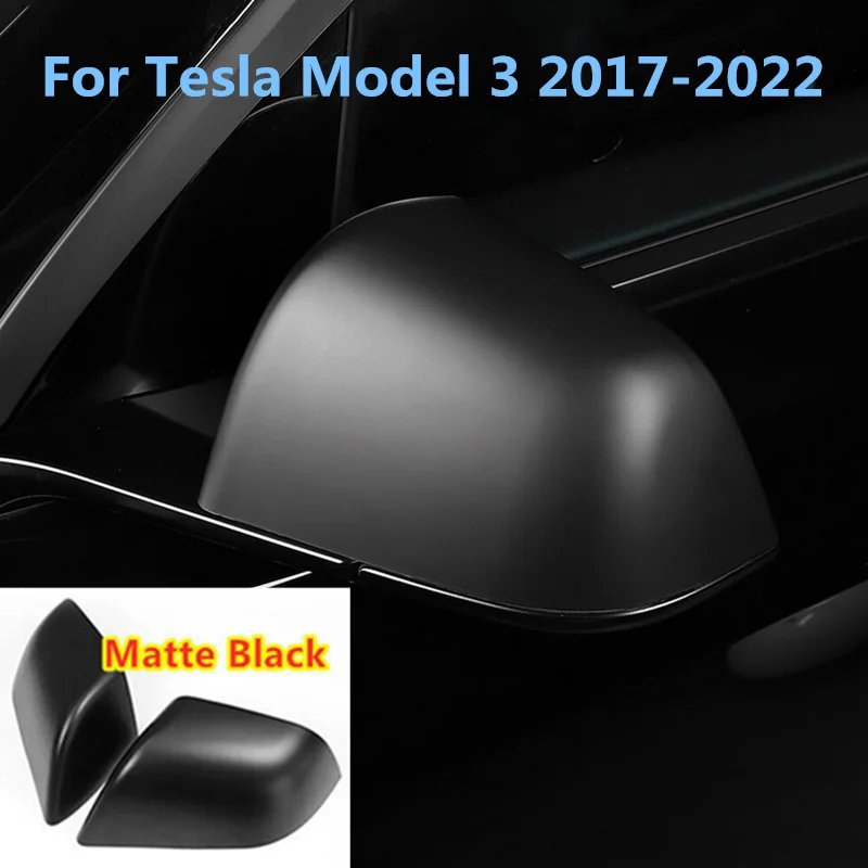 

Матовая черная сменная крышка бокового зеркала заднего вида для Tesla Model 3 17-22