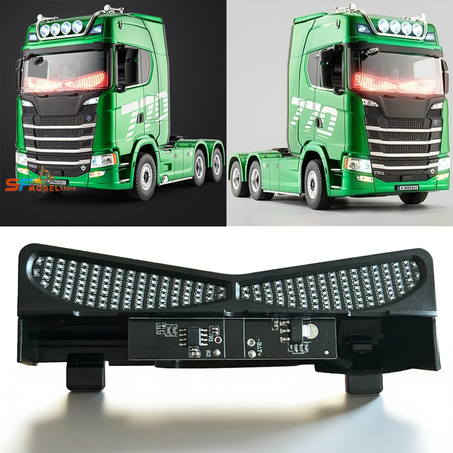 Huina 1/18 Scale Remote Control Trailer Upgrade Parts Are Suitable for The 1501 770S Remote Control Tractor Truck Model Toy
