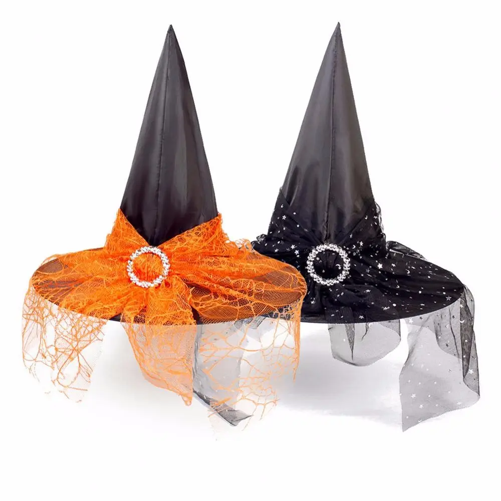 Kids Casual Masquerade Hats Drama Decor Fedoras Lace Unisex Wizard Props Caps Witch Caps Halloween Hats Cosplay Party Hats