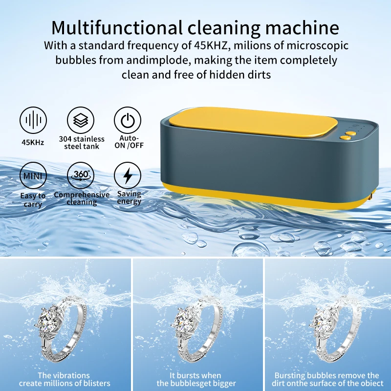 Ultrasonic glasses cleaning machine, high-frequency cleaning machine, household cleaning machine, efficient cleaning