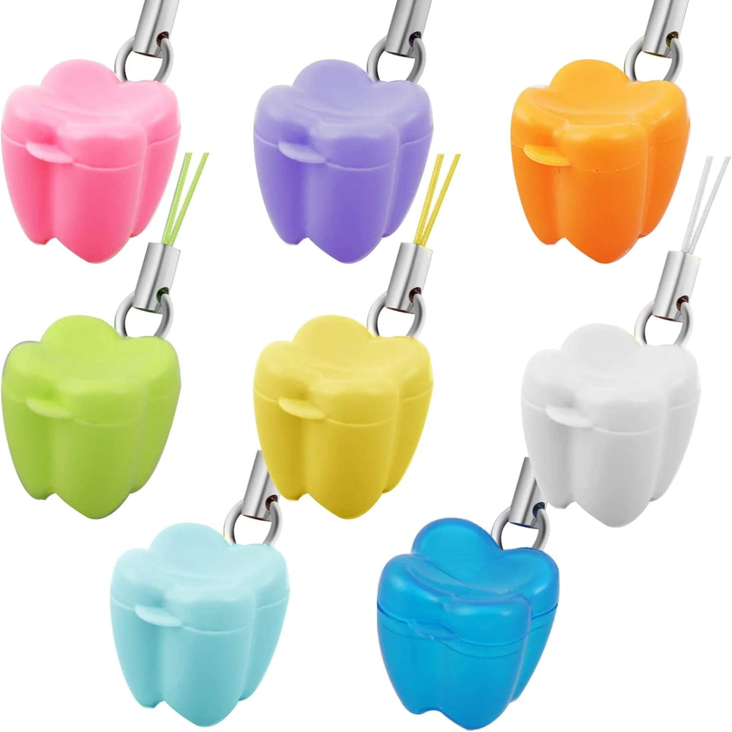 50-Piece Tooth Saver Necklaces, Tooth Necklace Little  for Lost Teeth, Milk Teeth  Cases for Children Tooth Fairy Bag School Cla