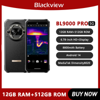 Blackview BL9000 PRO 5G Rugged Smartphone 6.78'' 2.4K 12GB 512GB Thermal Imaging Camera FLIR® 8800mAh 120W Android 14 NFC