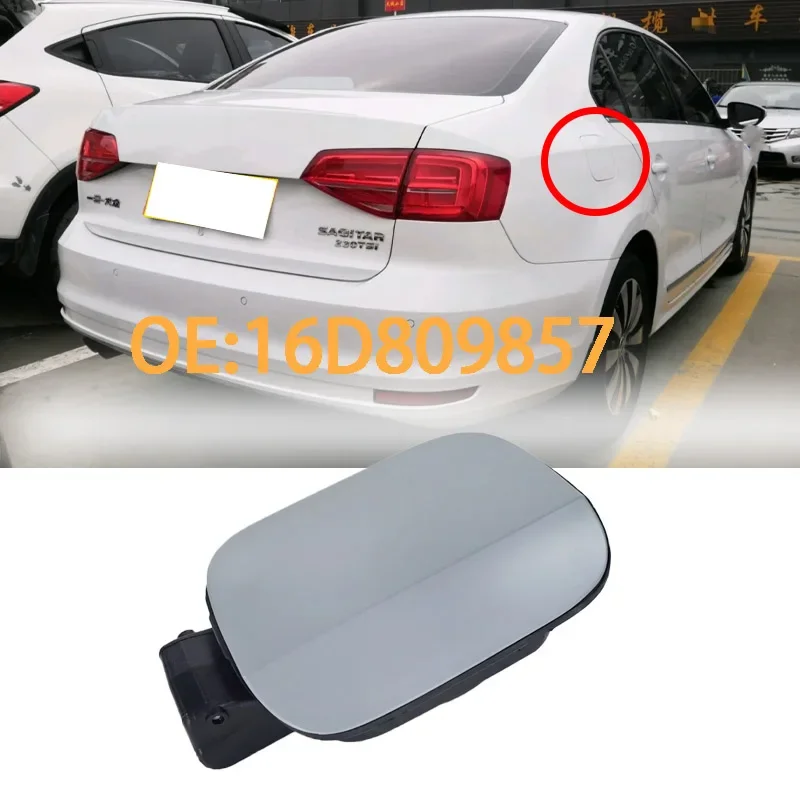 Car Gas Fuel Tank Filler Door Flap Cover Cap Lid Replacement Fit Unpainted For VW Jetta MK6 2012-2017 5C6809857E 16D809857