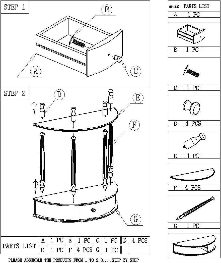 Table, Expresso, 11.6 in x 23.7 in x 28 in