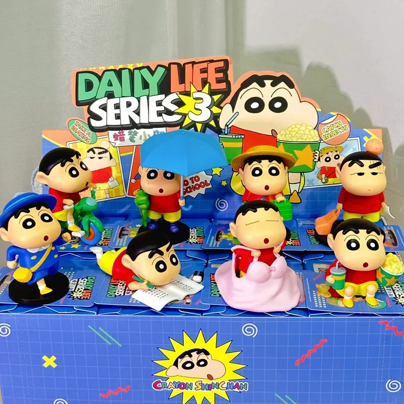 

52 игрушки Crayon Shin-chan Daily Series 3, слепая коробка, ручные фигурки, модные игрушки, подарки, периферийные фигурки аниме