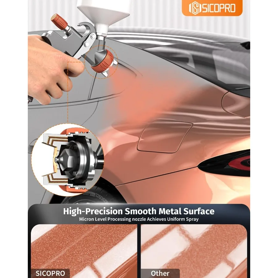 مسدس رش الطلاء LVLP بخاخ طلاء الهواء لطلاء المنزل وتشطيب السيارات؛ مجموعة ممتازة بدقة عالية 1.3 مم 1.5 #2