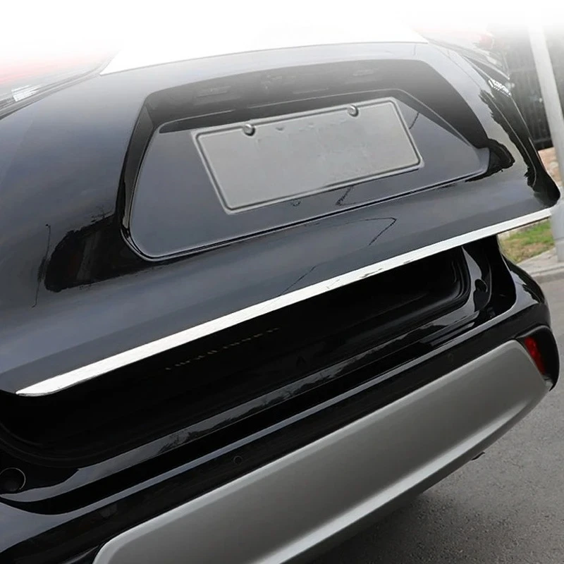 Rear Trunk Lid Tailgate Cover Trim For Toyota Highlander XU70 AUTO Accessories Hatch Door Handle Molding Strip 2019 2020 2021