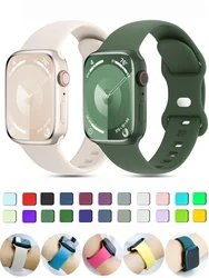 Silicone bands For Apple Watch Strap 44mm 40mm 45mm 41mm 42-38mm bracelet iwatch series 8 7 se 3 4 5 6 9 ultra 2 49mm Watchband