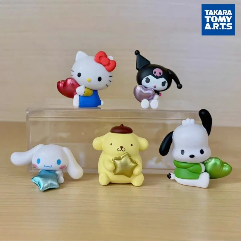 

Takara Tomy Sanrio Characters Gashapon Heart Balloon Figure Hello Kitty Cinnamoroll Pompompurin Pochacco Kuromi Desktop Ornament